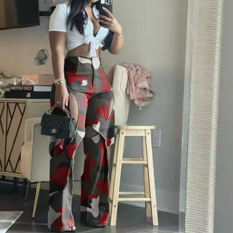 Camo Peep Hole Pants