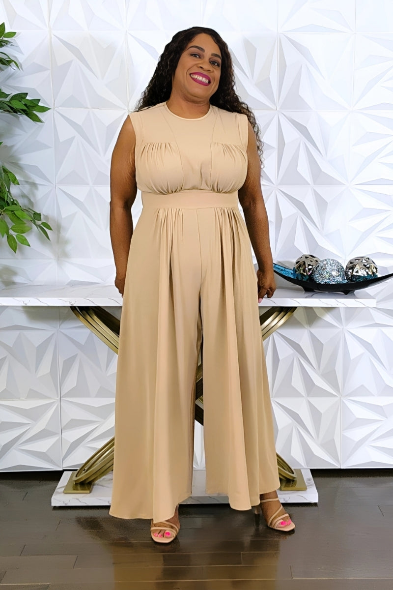 Cream & Coffee Jumpsuit