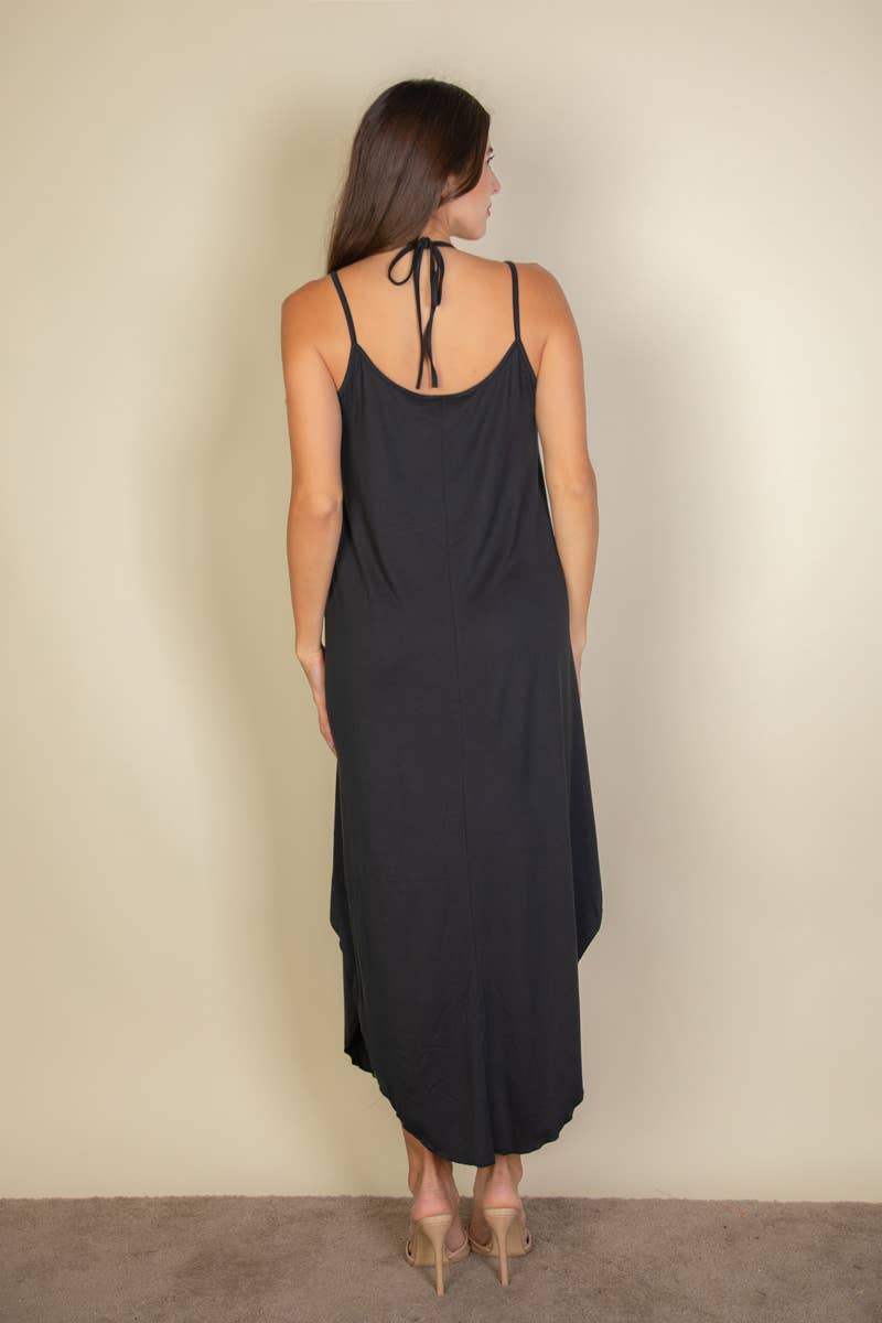 Solid Cami Double Strap Dress