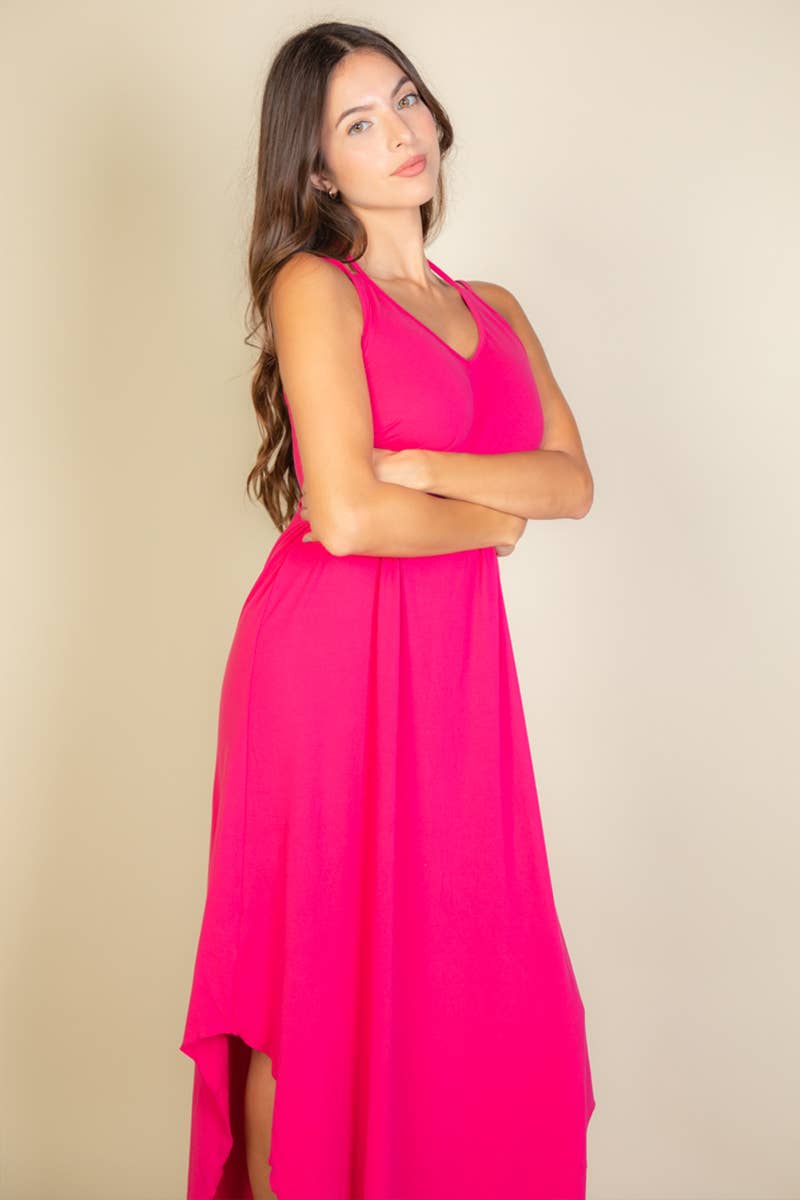 Solid Cami Double Strap Dress