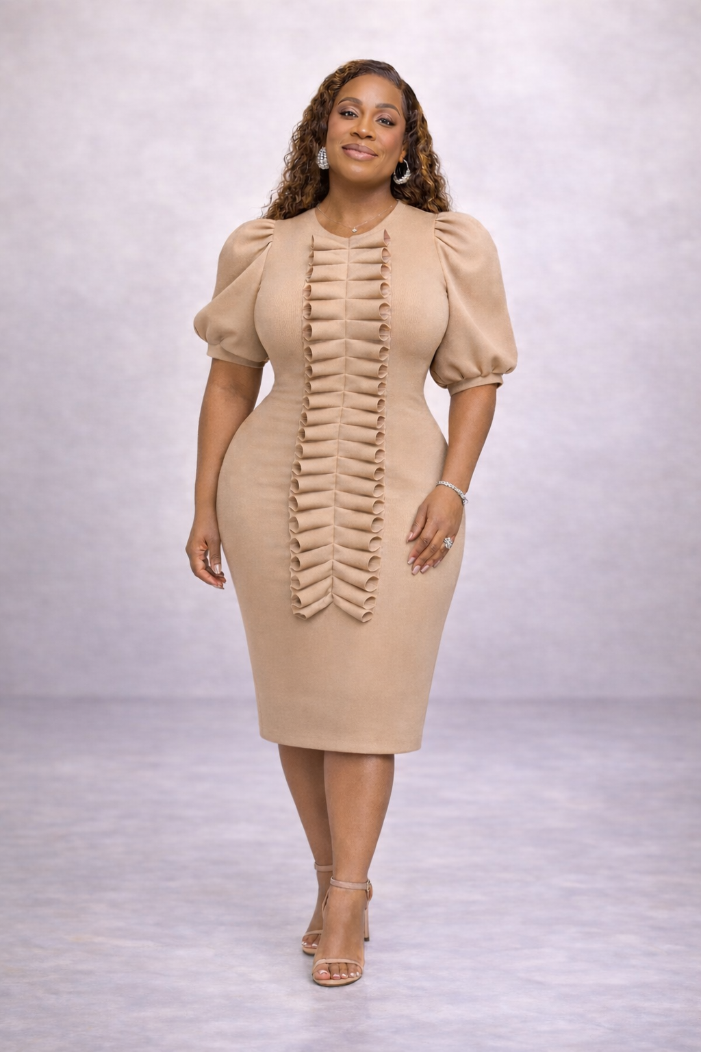 The Authority Dress- Khaki