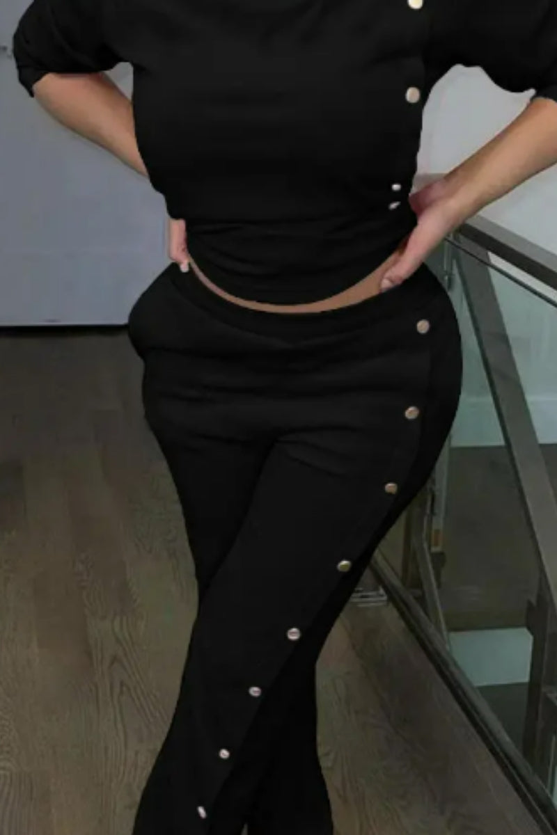 Cutesy  Black Comfortable Jogger Set