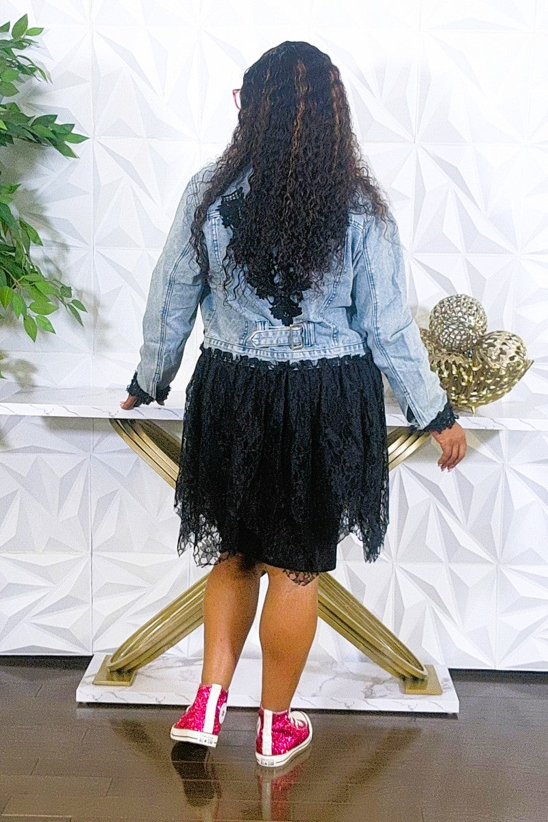 Denim and Laced Jacket!
