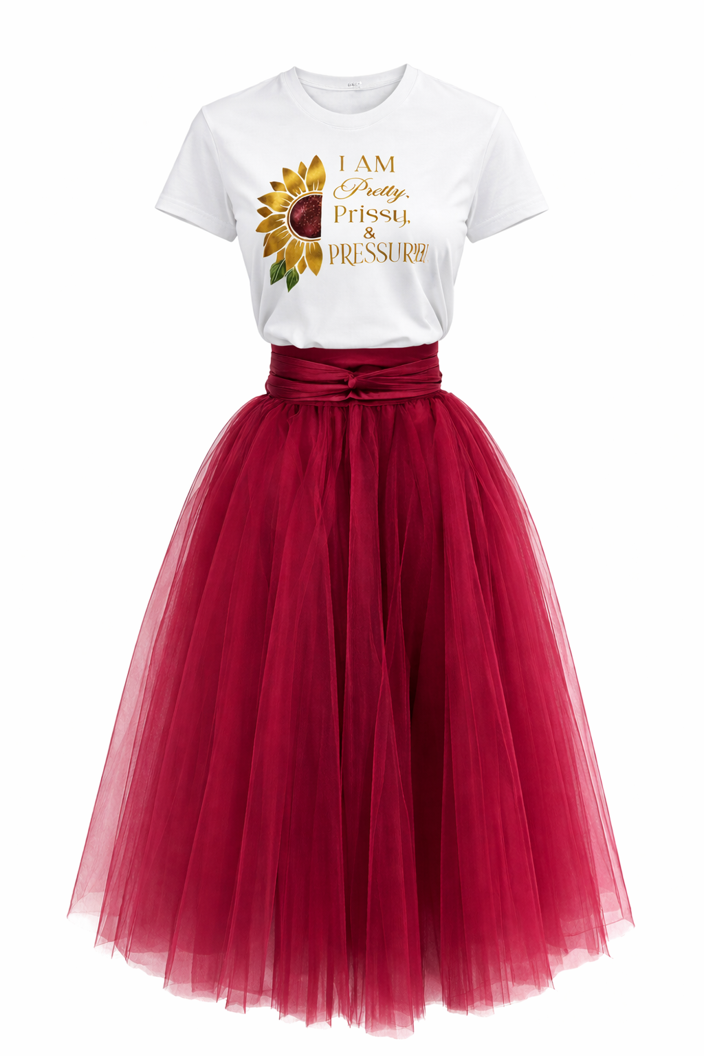 New Wine Soft Tulle Skirt