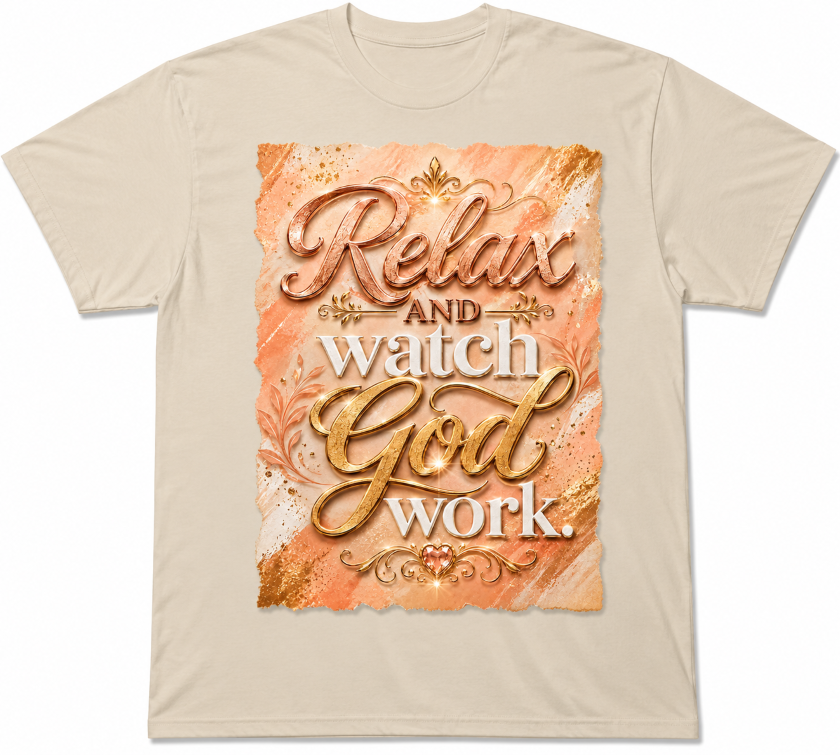 Relax and Watch Gold Work Graphic T-Shirt
